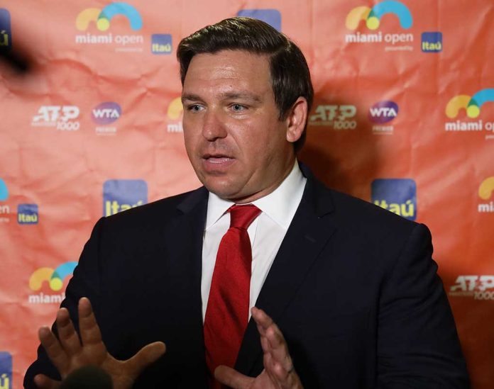 Ron DeSantis Greeted by Protesters at Event