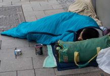 Parking Lot Outside Courthouse Becomes a Homeless Encampment