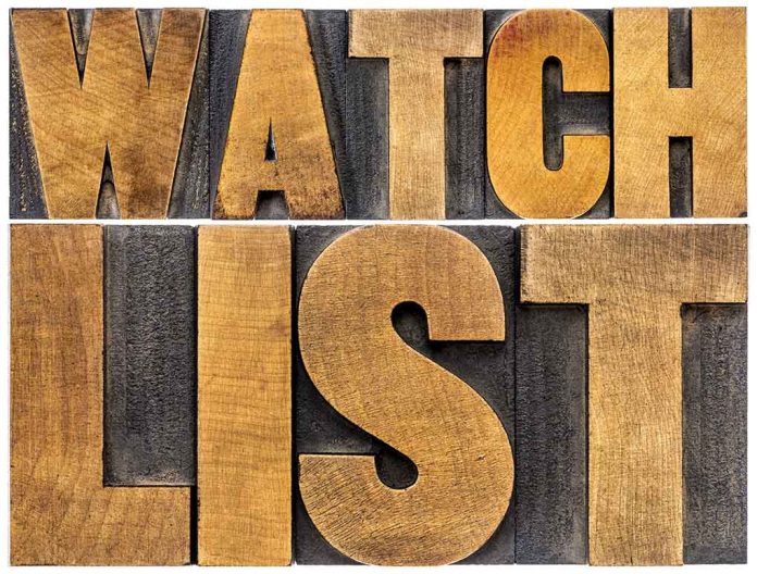 "Watch List" in large wooden block letters.