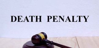 "Gavel with 'Death Penalty' text background."