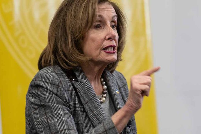 Person speaking with finger pointing, yellow background.