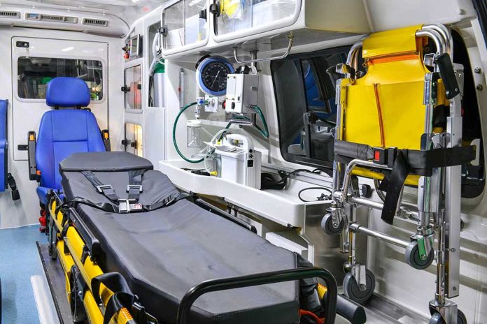 1147891295 featured image Interior of an ambulance with medical equipment.