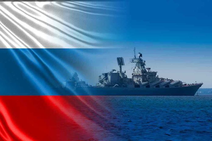 1733318756 Warship overlaid with the Russian flag