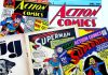 Assorted vintage Superman and Supergirl comic book covers.