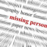 TRAGIC Discovery Ends Missing Person Search Mystery Text graphic highlighting missing person in red among blurred words