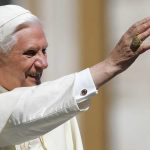Dem Governor Ignores Pope, Signs New Law Pope Benedict XVI smiling and waving during a public appearance