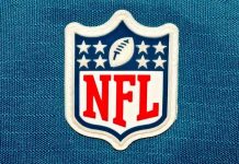 NFL SILENCES Player — Genocide Message BANNED NFL logo patch on a blue background