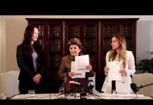 Press conference today with client, Crystal Hefner