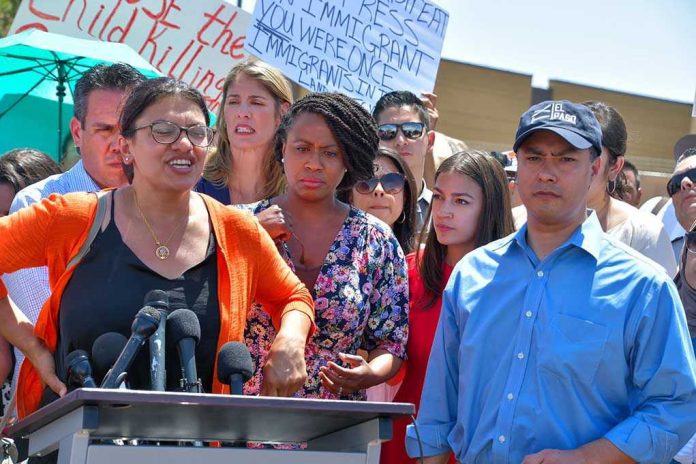 Group of people at an outdoor press event.