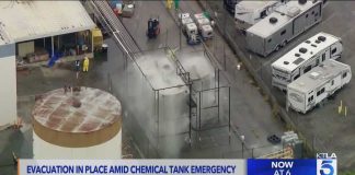 40,000 Flee – Chemical LEAK Chaos! Officials concerned tank with toxic chemicals could explode in Garden Grove