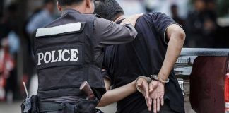 Man With Multiple Arrests STABS Pregnant Woman! Police officer arrests handcuffed person.