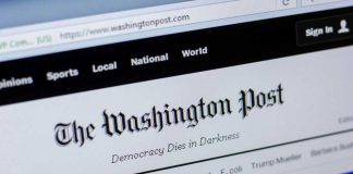Washington Post website homepage on computer screen