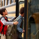 Disabled Kids School Bus Suffers Terrible Crash Children boarding a yellow school bus