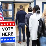Socialist Frontrunner Confesses To Being Bipolar Voters standing in line at a polling place entrance
