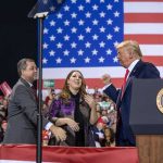 Trump Declares One Thing WORSE Than 9/11 Donald Trump with Eugene Sims and Andreas Hestler on stage at a rally