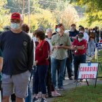 Trump Destroys Massie In ONE Sentence Christian Jones and others waiting in a long line outside a polling place