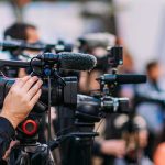 GOP Rep Has MYSTERIOUS Election Finish Video cameras on tripods at a media event
