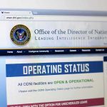 Trump PURGES Spy Office in Huge Shakeup Webpage showing government agency site with operating status notice