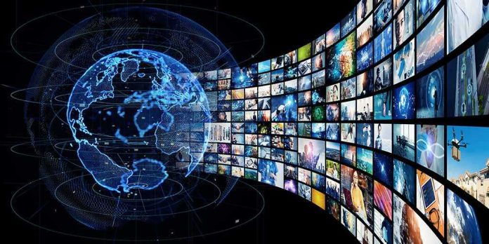 shutterstock_2644480887-5 Digital globe with curved wall of multimedia screens