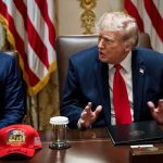 Trump Reaches Historic Greenland Deal – China Fuming! Donald Trump speaks at a meeting beside Marco Rubio at a conference table