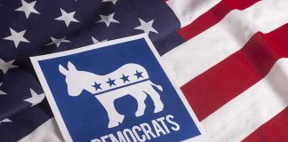 Cease-And-Desist Doc Hits Dem Campaign Ad Democratic Party donkey symbol on American flag