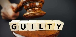 GUILTY! Pedophile Gym Coach Sentence Judge's gavel above blocks spelling guilty