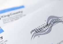 Official election mail envelopes with county label